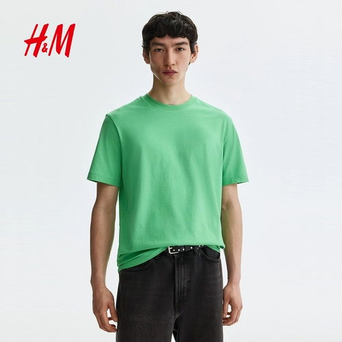 H&M Спортивная осенняя дышащая футболка с круглым воротником, короткий рукав
