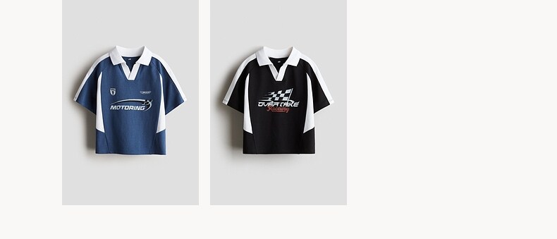 Рубашка поло Детская hm童装儿童男童polo衫夏季印花棉质polo衫1272533 H&M