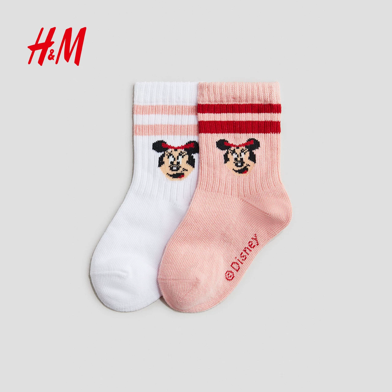 [Disney Серия] Детская одежда HM носки для малышей мальчиков и девочек 2 пары носки Микки и Минни добавленные жаккардовые 1290734