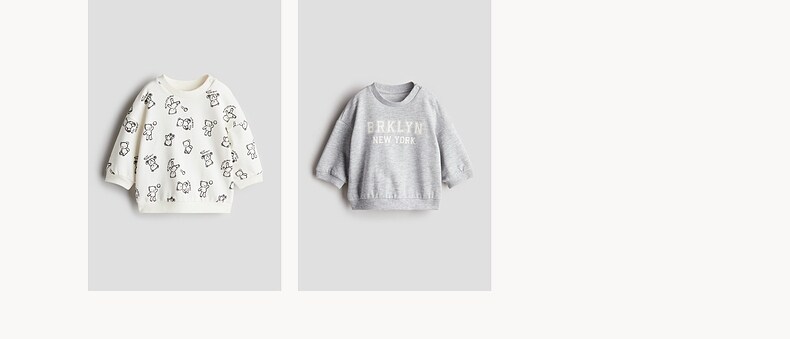 HM ребятишки мужской Малышка свитер печать уютный легкий случайный круглый вырез куртка свитер 1236874 