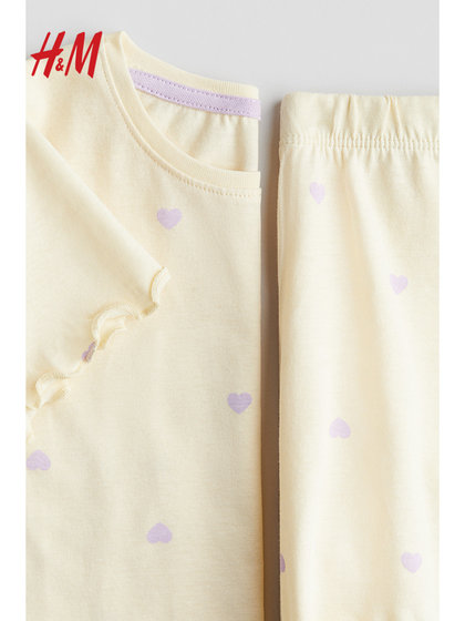 HM2025夏季新款童装女童舒适柔软棉质汗布网眼睡衣套装1129260