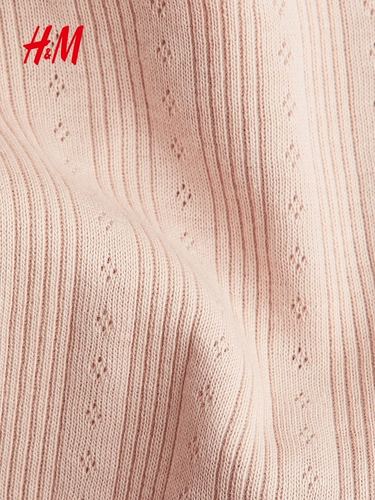 Детская одежда HM, комбинезон для маленьких девочек, весенний мягкий комбинезон с длинными рукавами, мягкий воротник-конверт, 1110252