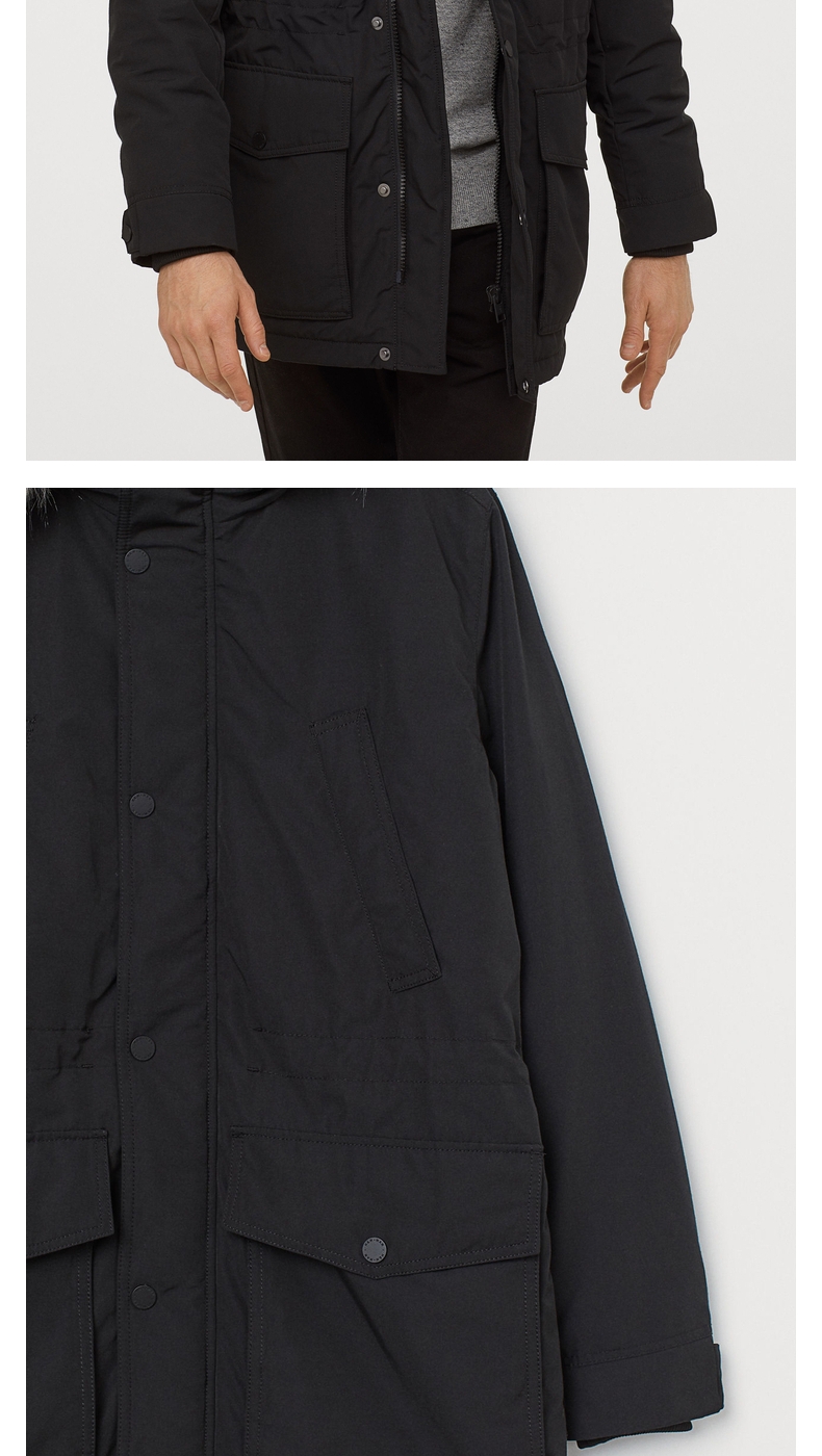 H&M 男子中长款工装棉衣 图4