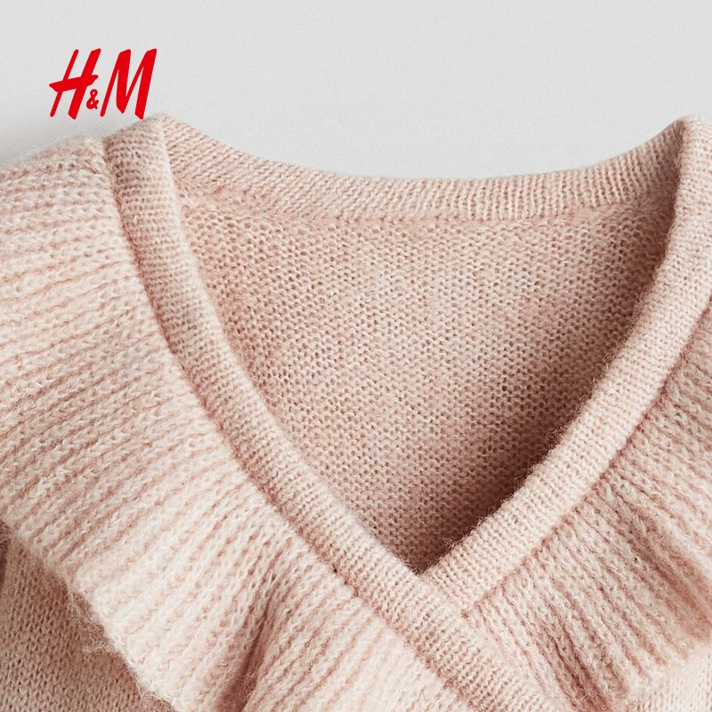 Детская одежда HM для девочек свитер рюш wrap кардиган 1297748