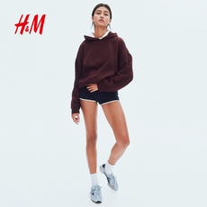 Толстовка женская hm女装厚t恤大廓形时尚简约美式连帽衫打底衫1297153 H&M