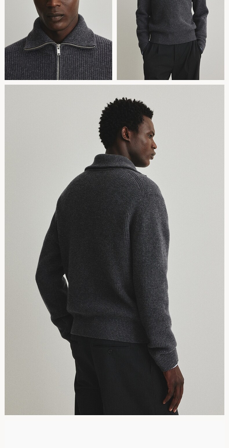 HM зима мужской standard edition основано на отделение сочетается с цепь шерсть Пуловер-поло 1287998 H&M 