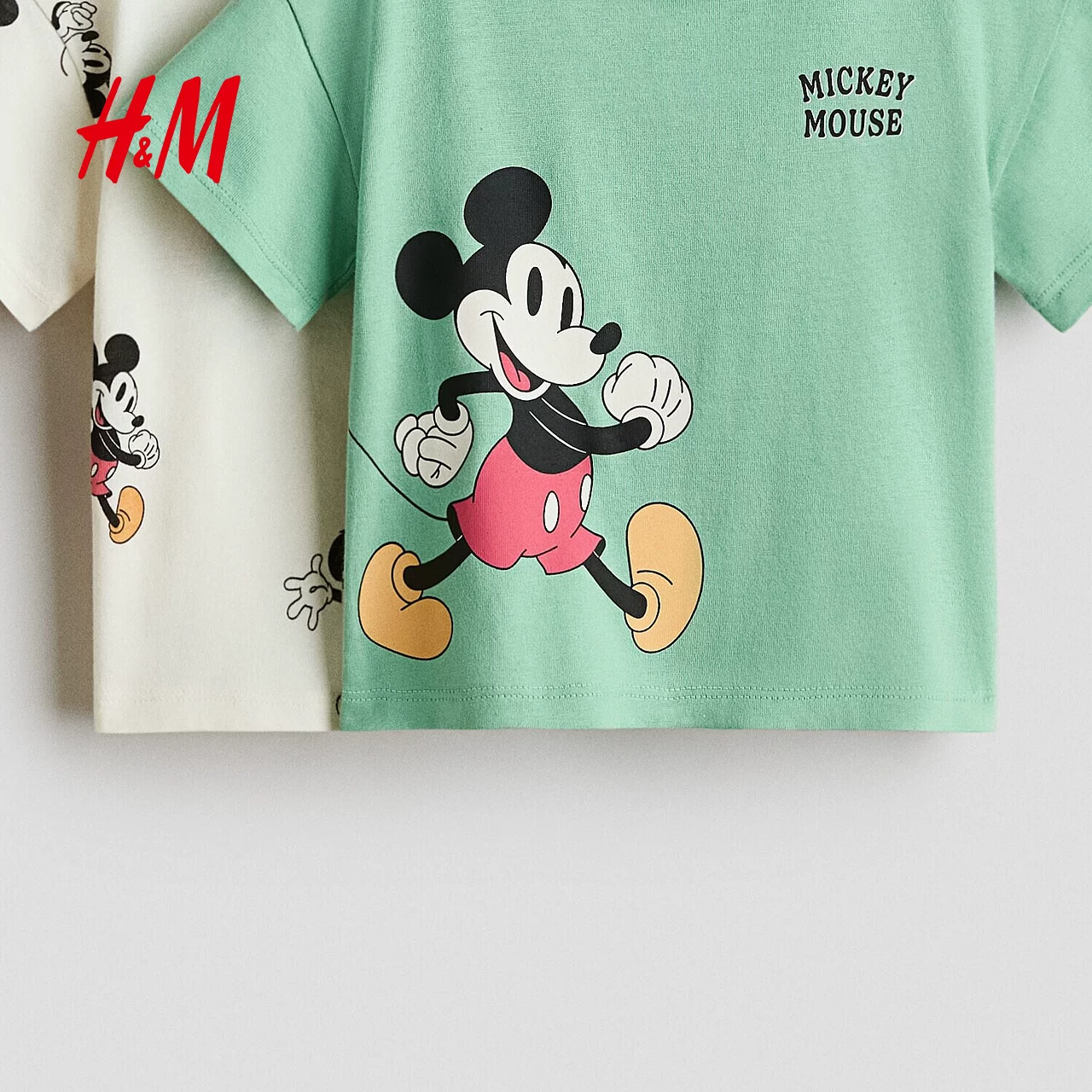 [Disney Series] HM Детская одежда Футболка для мальчика Детский стиль улицы 2 предмета Микки 1315882