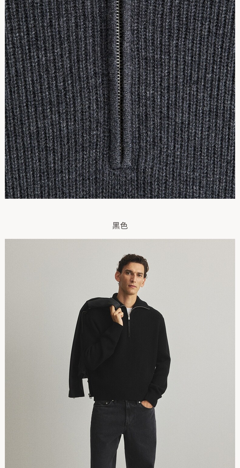 HM зима мужской standard edition основано на отделение сочетается с цепь шерсть Пуловер-поло 1287998 H&M 