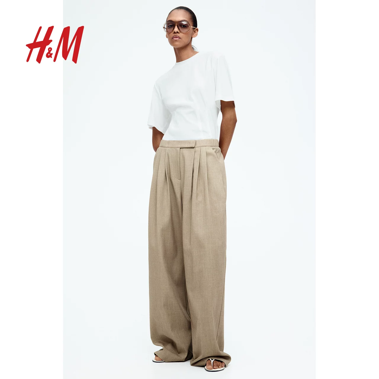 Платье-комбинезон S/S для женщин HM, летняя модная двусторонняя ткань, боди-платье 1293006