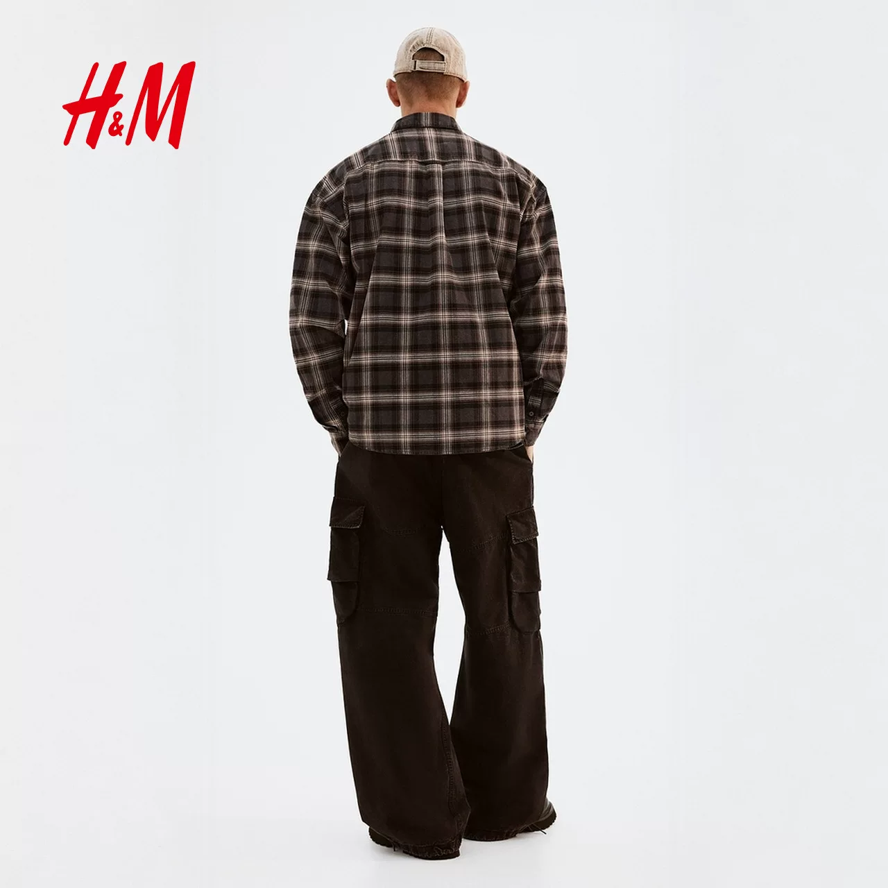 Мужская рубашка HM, весенняя, свободный крой, повседневная деловая стильная рубашка 1295326