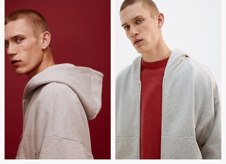 Красная футболка, толстовка с капюшоном, базовый приятный телу кардиган H&M 