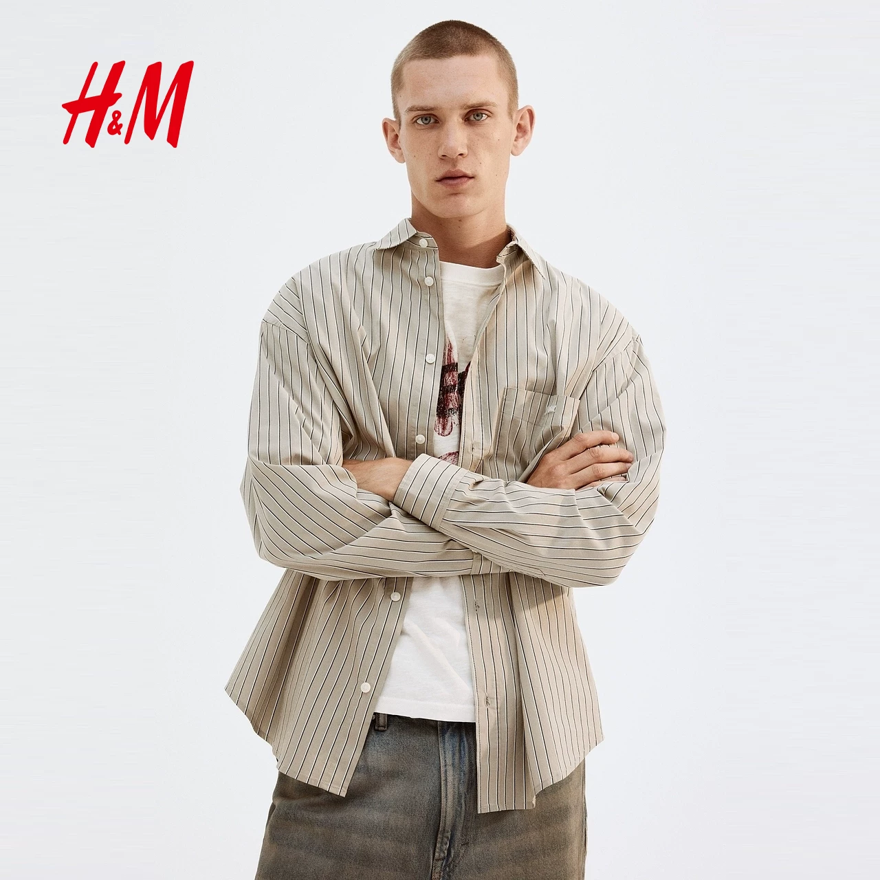 Summer soft shirt, loose fit, cut