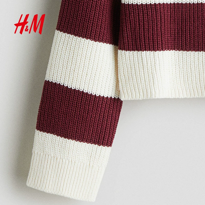 Детская одежда HM, девочки, связанный свитер на зиму, красный, Новый год, Новый год хлопково-смешанный свитер-пуловер 1290901