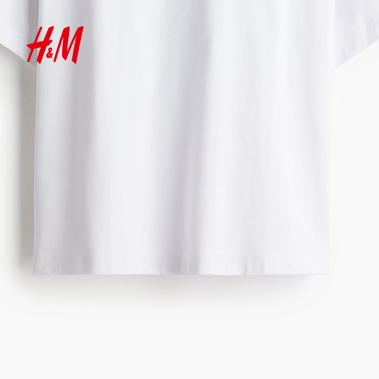 H&M Летняя хлопковая футболка для отдыха с круглым вырезом, 100% хлопок, американский стиль