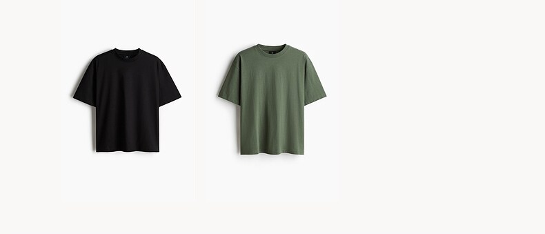 Модная базовая хлопковая футболка, в американском стиле, свободный крой, H&M 