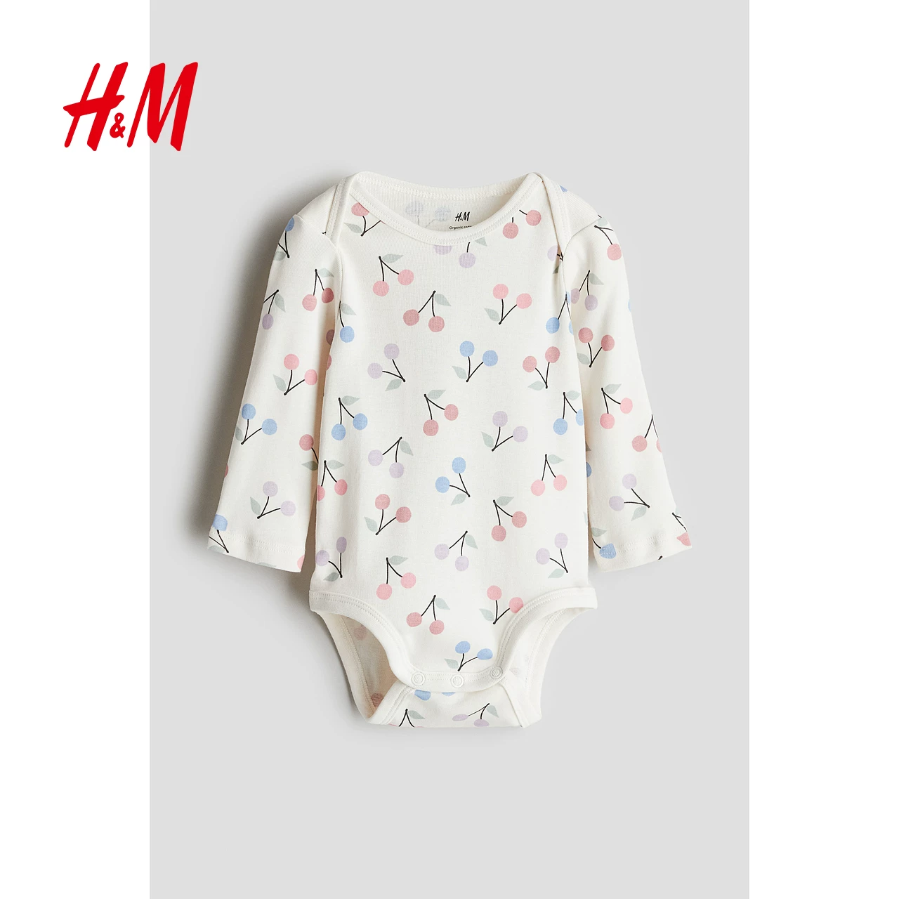 Детский комбинезон для мальчика HM, летний, круглый вырез, с принтом, воротник-конверт, хлопковый ромпер 1259195