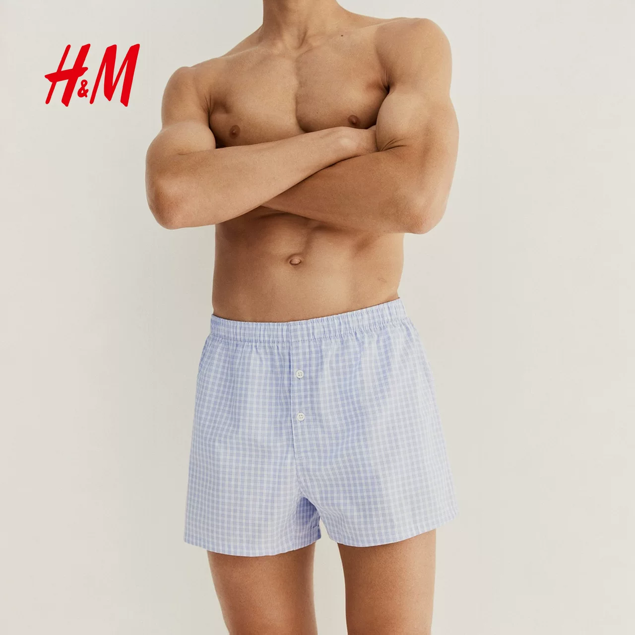 ХM мужское underwear лето хлопок эластичная середина талии полосатые боксеры 3 шт 0662369