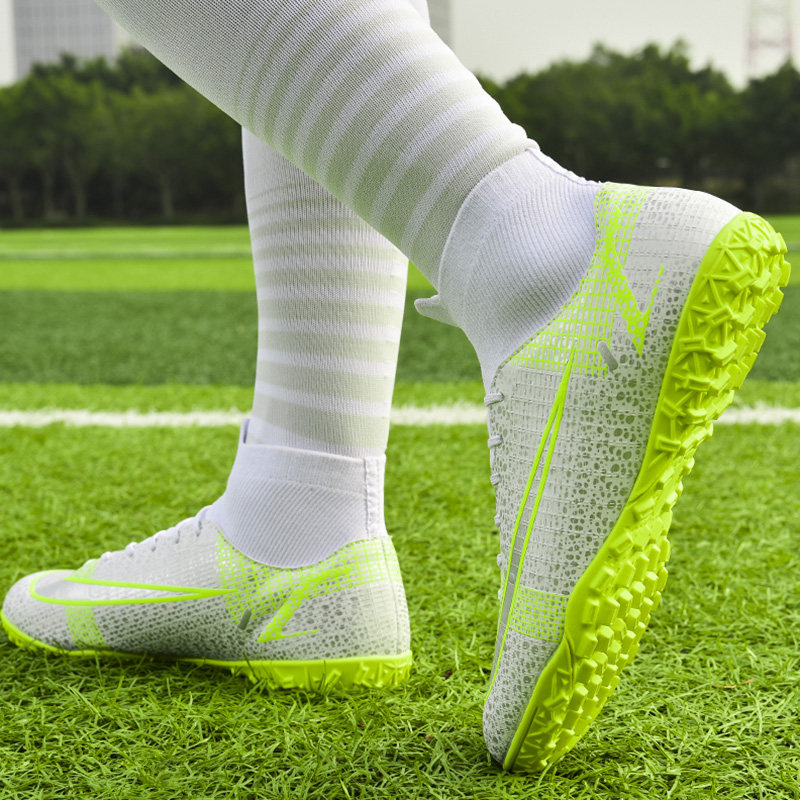 cro football shoes cr7 Assassin 14 High Silo Ag Long Crushed Nail Rainbow Training Shoes Male Student Child Long Nail Mbappe