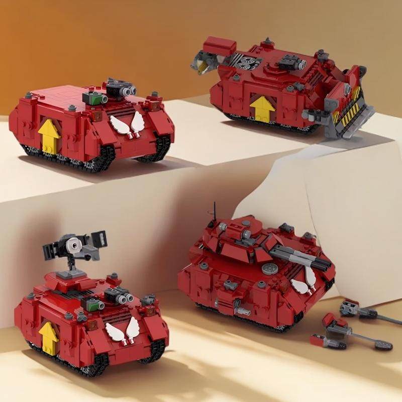 Отечественный MOC small particle Warhammer 40k танк серии model puzzle boy, собирающий строительные блоки, игрушка в подарок, украшение Изображение 1