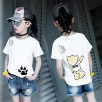 Girls Short Sleeve T - shirt Summer Clothing 2022 Childrens Clothes in the Fashion Han Edition