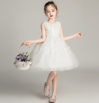 Girl Princess Dress Dress Piano Plays Childrens Host Performance Show Flowers Child Wedding Girl Summer