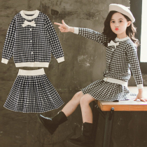 Girl Fragrance Childrens Fall Childrens Ocean Dress Little Girl Sweater Princess Two Package