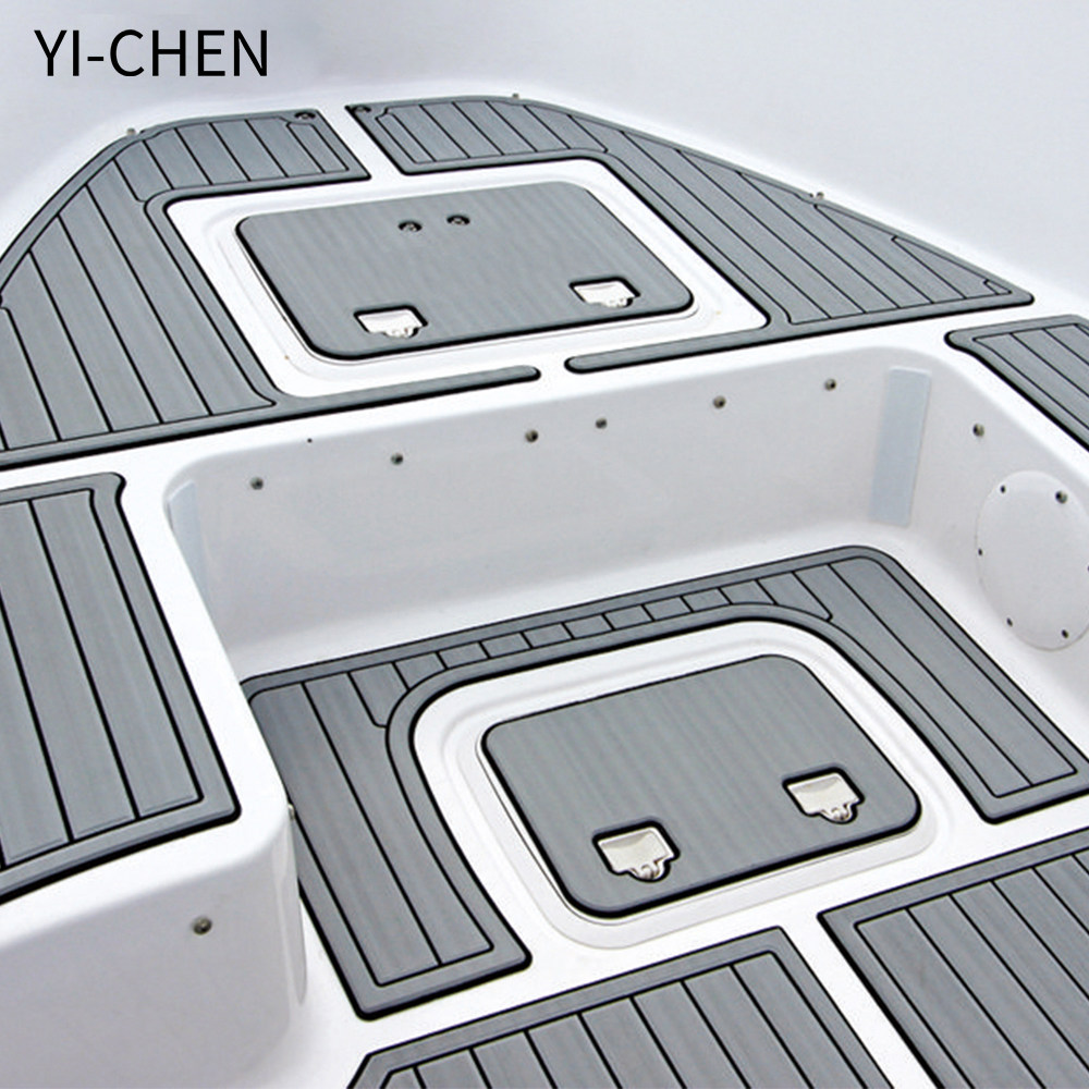 PVC modern minimalist imitation teak yacht floor mat deck wear-resistant waterproof floor can be spliced ​​factory direct sales RV
