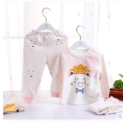 Нижнее белье, детский комплект, хлопковый лонгслив, комбинезон, пижама, осеннее
