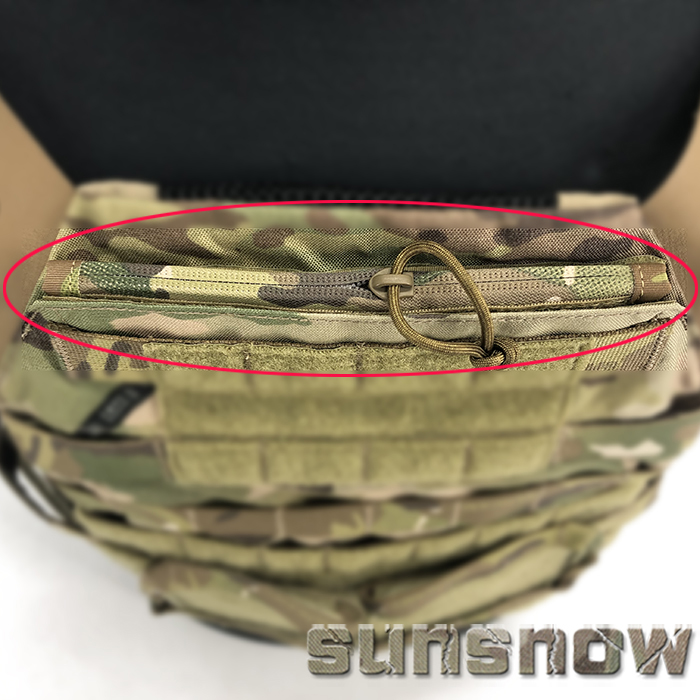 (Sun Snow) AVS JPC CPC tactical vest front panel Velcro zipper plate camouflage zipper