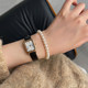 Pearl bracelet for women Shijia Zhengyuan high-end elastic rope thin rice grain stacked bracelets large pearl bracelet