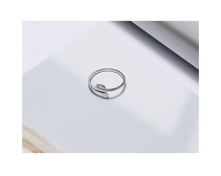 [Khai sáng] Nhẫn bạc 925 sterling mở nhẫn nữ sinh viên Nhật Bản và Hàn Quốc hipster cá tính ngón trỏ nhẫn nữ bầu không khí - Nhẫn mẫu nhẫn nữ đẹp 2021