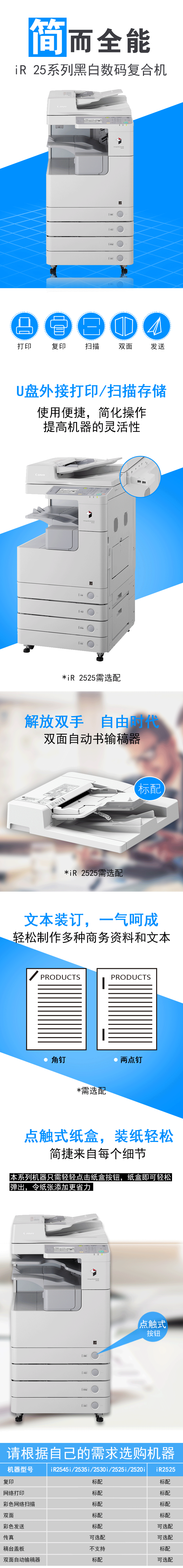 Máy in kỹ thuật số hai mặt màu đen và trắng Canon iR2520i A3 sao chép / in / quét hai mặt - Máy photocopy đa chức năng máy photo ricoh