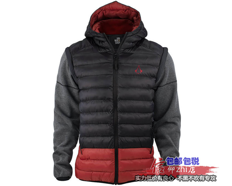 Assassin's Creed down Jacket Hooded Jacket Detachable Sleeves Vest Ubisoft Usa Ubi Workshop Faith Leap