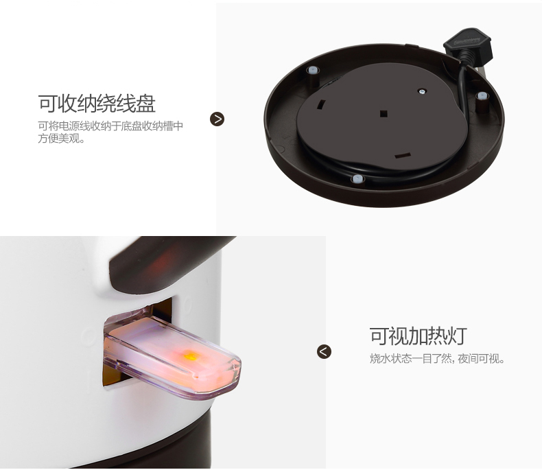 bình đun siêu tốc thủy tinh Ấm đun nước điện Midea / Midea MK-TM1502 ấm đun nước gia đình bằng thép không gỉ 304 tự động tắt mở rộng - ấm đun nước điện ấm siêu tốc