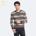 Áo len cashmere của nam giới Áo len dệt kim cashmere mới của nam giới Áo len dệt kim sọc màu - Áo len Cashmere áo len nam trung tuổi Áo len Cashmere