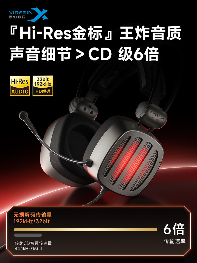 Siberia S21Max Over-Ear Gaming Headset E-Sports Computer USB Pubg 7.1 Wired Headset Dual Sound Card