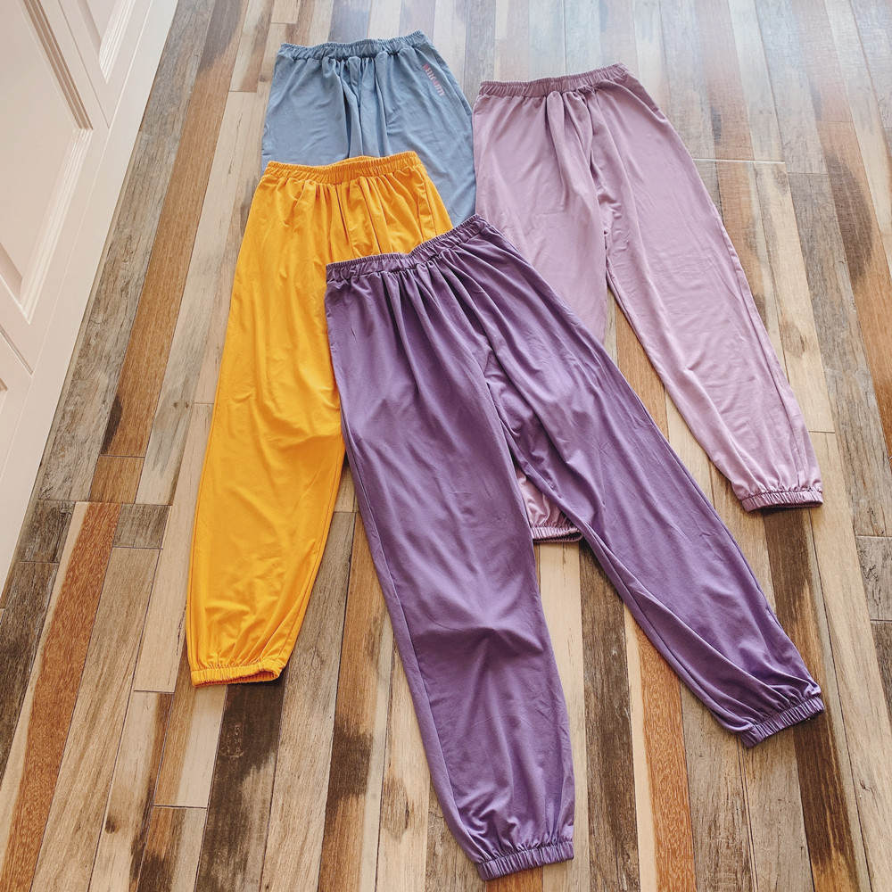 V103 pure original cabbage price feedback soft skin-friendly sweat-absorbing elastic waist home pants pajama pants