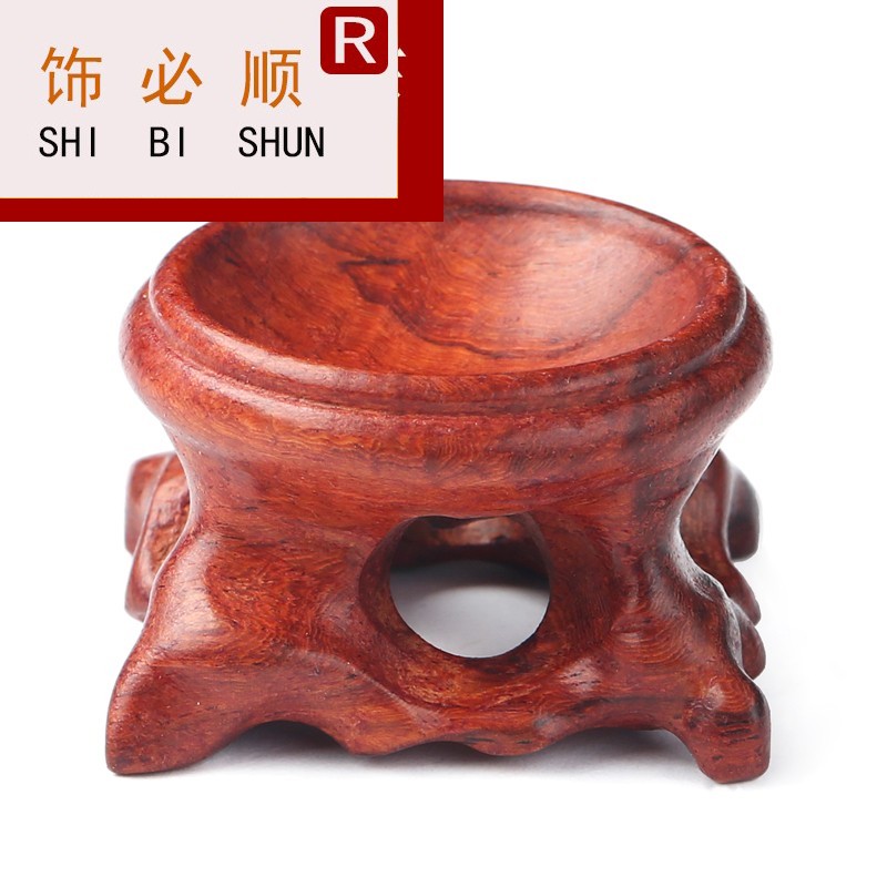 Collectables - autograph walnut hand twist gourd crystal ball egg decorating wooden furnishing articles rosewood wood bracket concave base