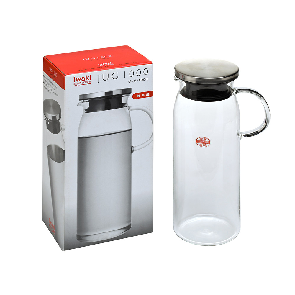 Japan Yiwanjia iwaki heat-resistant glass cold kettle cold kettle high temperature resistant glass juice jug tie pot