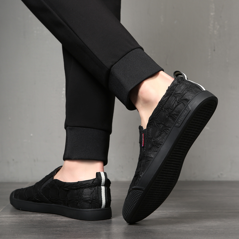 Tide Cards Spring Sails Shoes 2022 New Social Tide Shoes Men Han Prints Casual one-foot Lazy Board Shoes Men