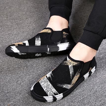 Tide Cards Fall Sails Shoes Men Trends 100 Hitchhiking Casual Cloth Shoes One Foot foot Tide Shoes Casual Shoes Korean version Breathable Sliding Board Shoes