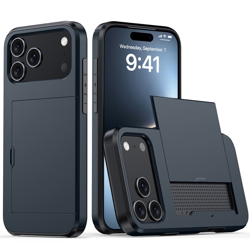 Suitable for iPhone 16 Apple 17 Pro Max Phone Case, 15 Pm with Card Holder, 11 Pro Card Slot, 12 with Card Holder, 14 Credit Card Case, 13 Bus Card Holder, Card Slot Plus Case, Multiple Card Slots, 3 Slots