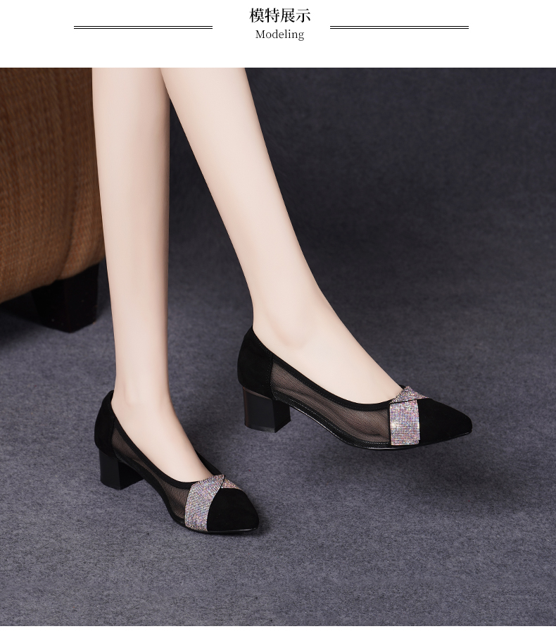 C8437 1520K GIÀY DÉP SANDAL NỮ JIARELA GẮN ĐÁ MŨI NHỌN MÙA HÈ TRUNG NIÊN GIÀY DÉP NỮ DA BÒ G04 SẢN PHẨM MỚI