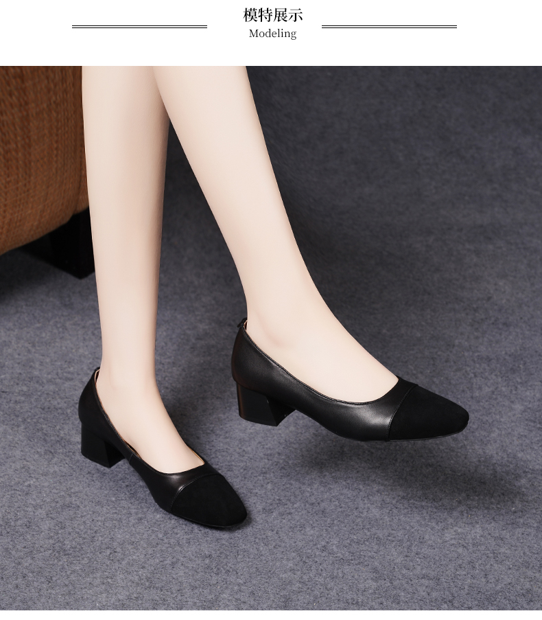 C8402 1520K GIÀY CAO GÓT NỮ JIARELA GÓT VUÔNG MÙA HÈ TRUNG NIÊN GIÀY DÉP NỮ DA BÒ G04 SẢN PHẨM MỚI