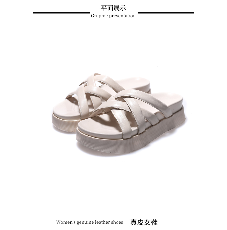 C8326 1620K GIÀY DÉP SANDAL NỮ JIARELA ĐẾ MỀM MÙA HÈ ĐẾ CAO GIÀY DÉP NỮ DA BÒ G05 SẢN PHẨM MỚI