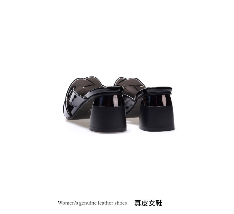 C8279 1620K GIÀY CAO GÓT NỮ JIARELA GÓT VUÔNG MÙA HÈ GIÀY DÉP NỮ DA BÒ G05 SẢN PHẨM MỚI