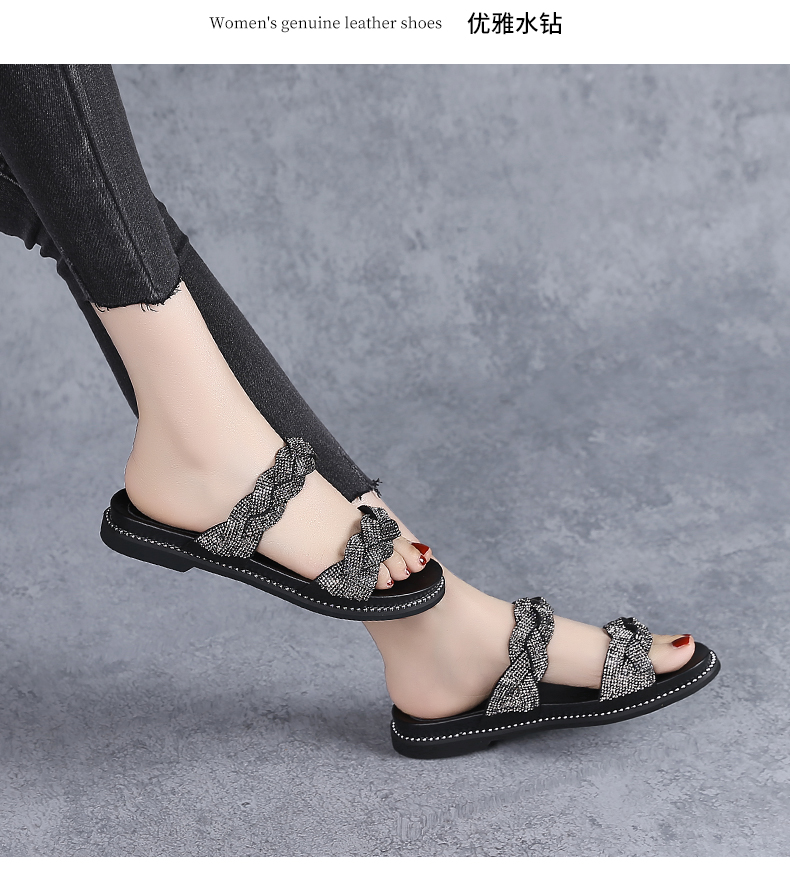 C8327 1520K GIÀY DÉP SANDAL NỮ JIARELA GẮN ĐÁ ĐẾ MỀM MÙA HÈ TRUNG NIÊN GIÀY DÉP NỮ G04 SẢN PHẨM MỚI