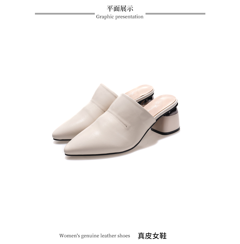 C8335 1620K GIÀY CAO GÓT NỮ JIARELA MŨI NHỌN GÓT VUÔNG MÙA HÈ GIÀY DÉP NỮ DA BÒ G05 SẢN PHẨM MỚI