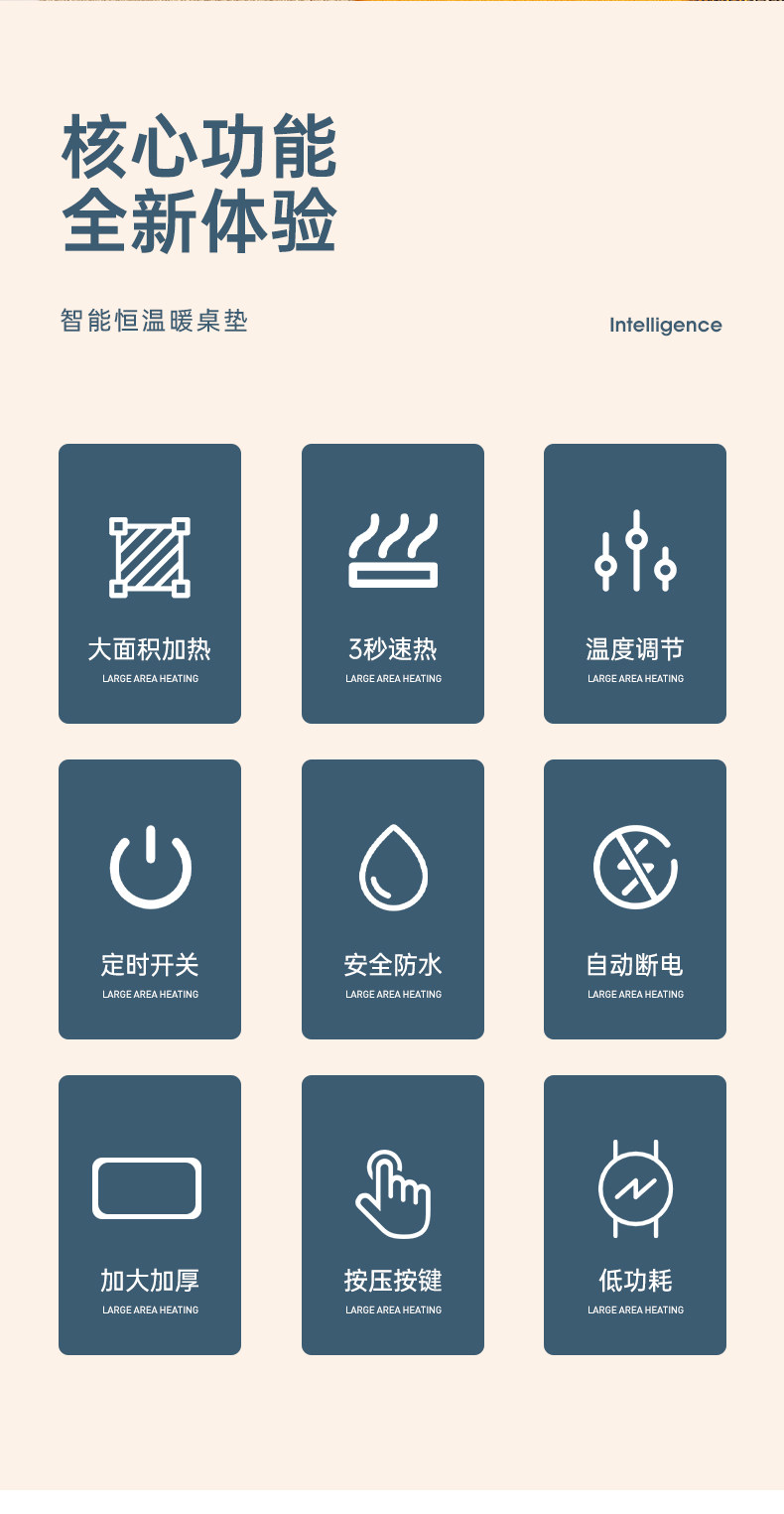 Теплый настольный коврик 加热鼠标垫办公室桌面加热暖桌垫写作业学生写字发热防水桌垫暖手