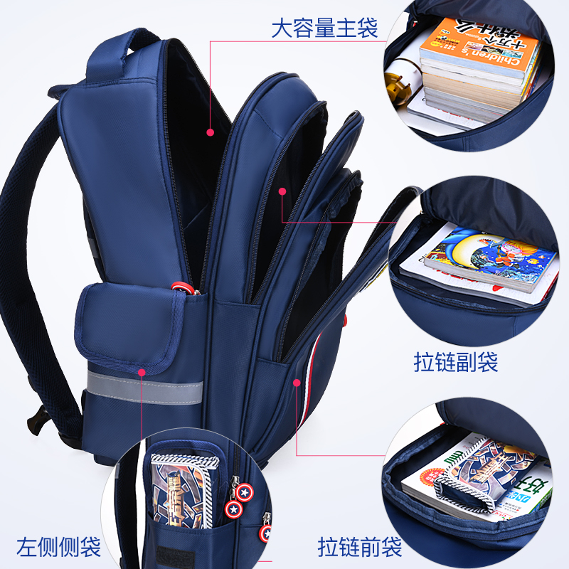 Childrens schoolbags chàng trai trường tiểu học 1-3 lớp 4-6 thứ năm lớp cô gái vai ba lô tùy chỉnh nhẹ in LOGO.